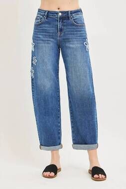 NEW RISEN bella barrel jeans in blue